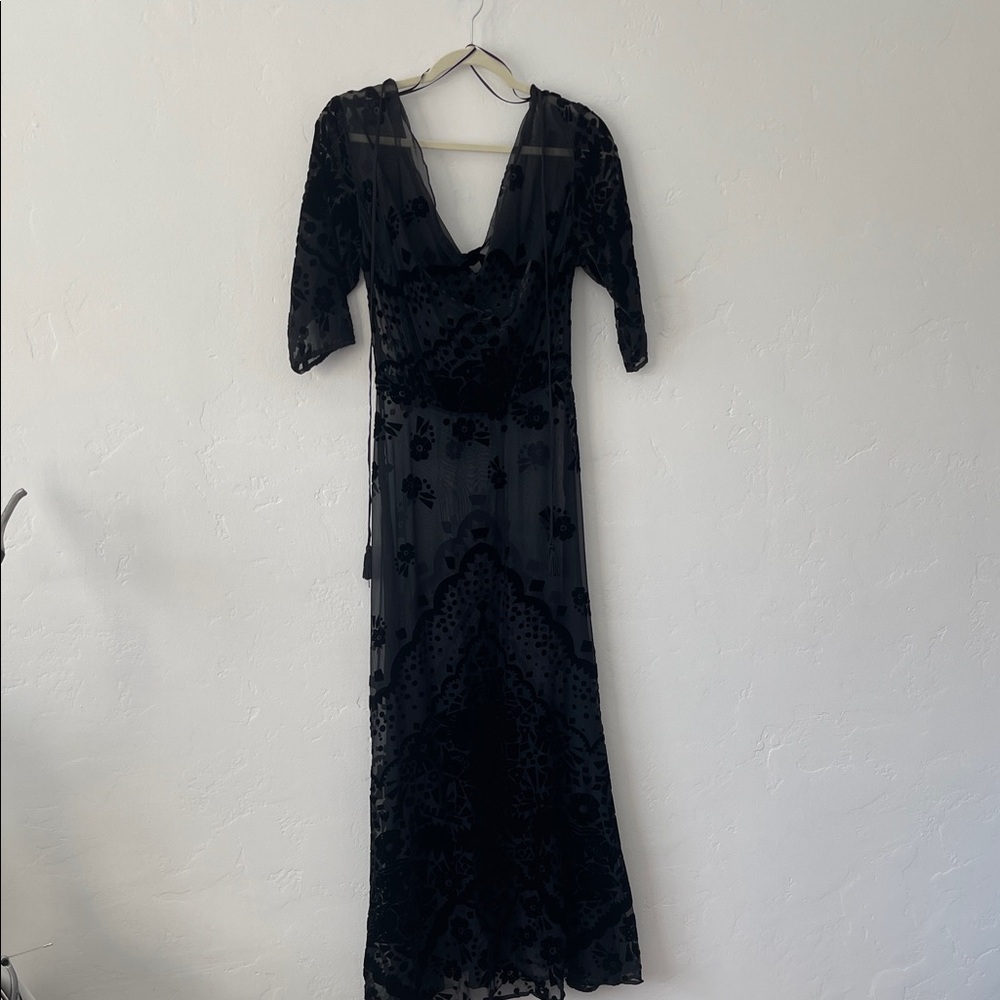 Free People Black Floral Maxi Dress